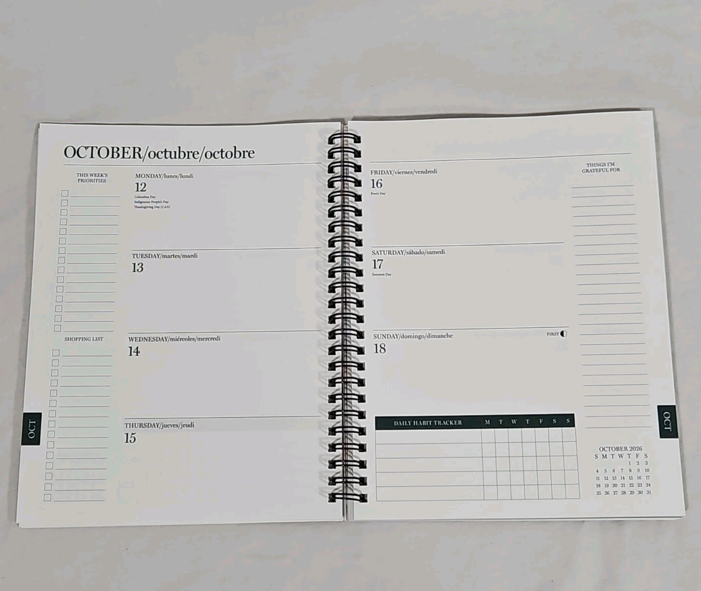 Academic Weekly Planner Starry Intentions 2026 2027 Calendar Tasks 6.5 in 8.5 in