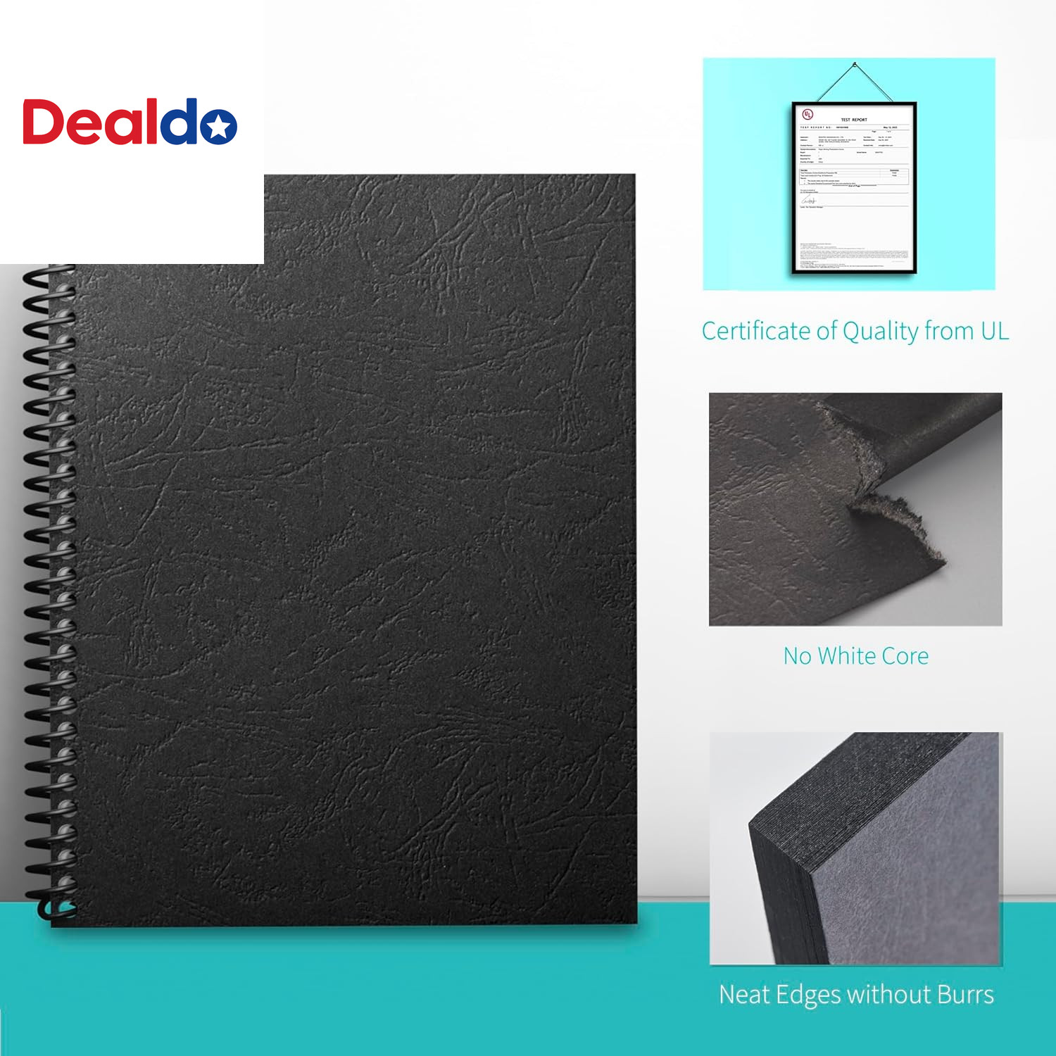 100 Pack 13Mil Grain Texture Paper Binding Presentation Covers, 8-1/2 X 11 Inche