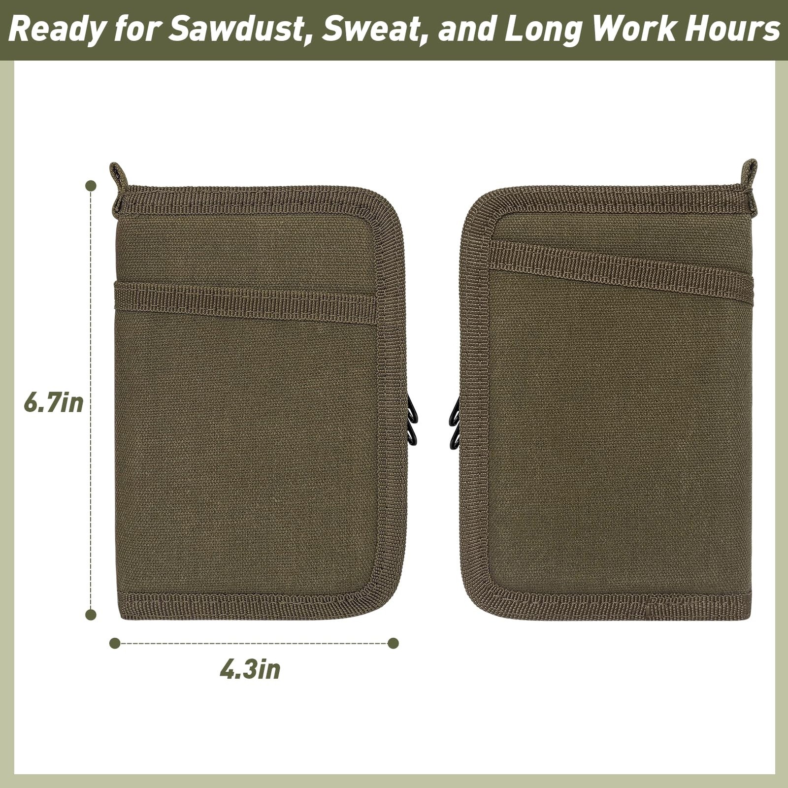 Waxed Canvas Journal Cover for Field Notes, Moleskine, 3.5×5.5, Water