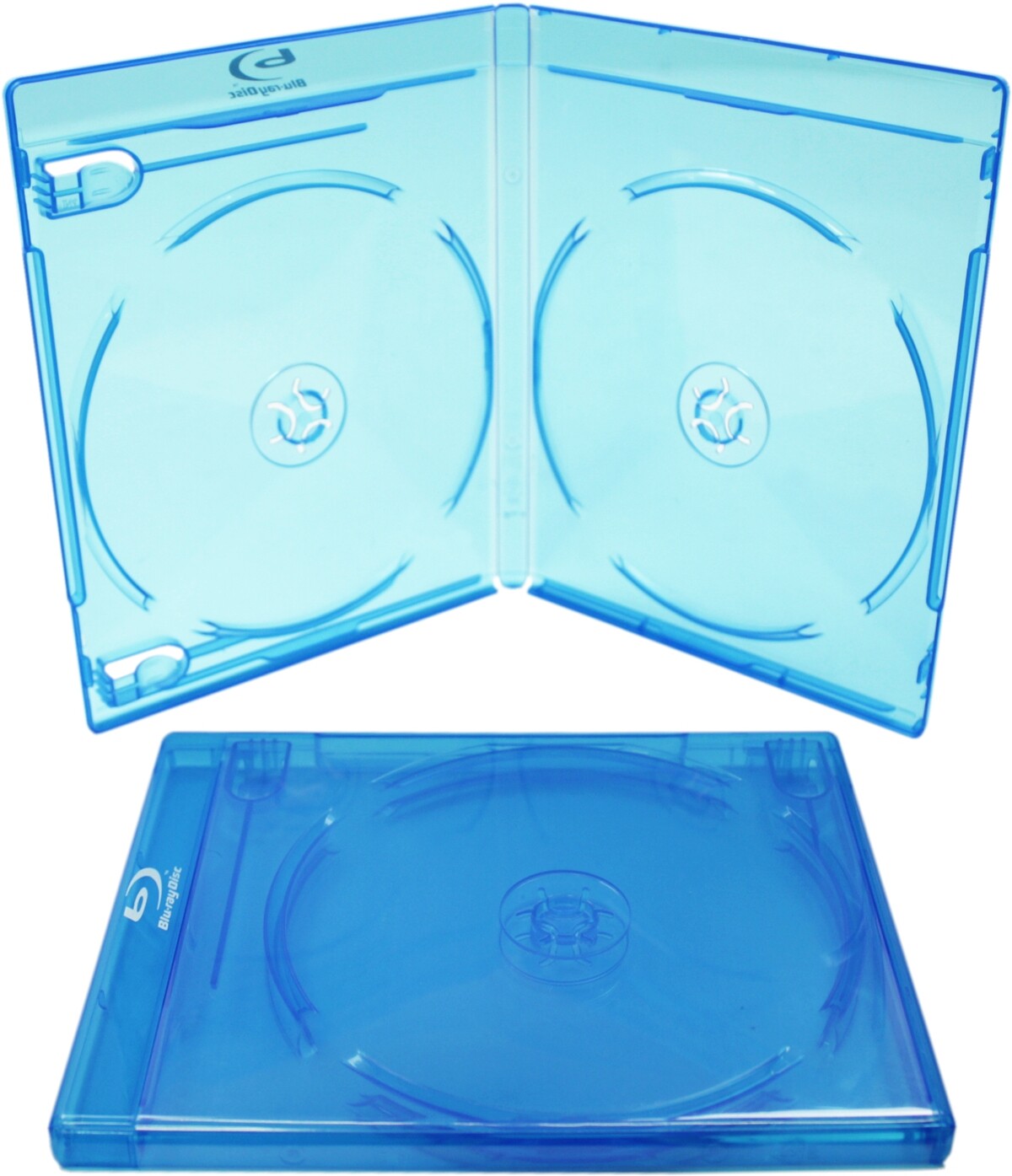 (100) Double Blu-Ray Standard Empty Replacement Boxes Cases 2 Disc 12mm BR2R12BL