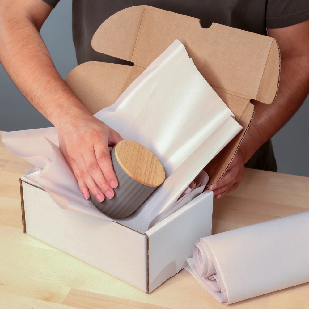 Tuck-Top Shipping Boxes, 9 in. L x 6 in. W x 4 in. H, White, 30-Count Case