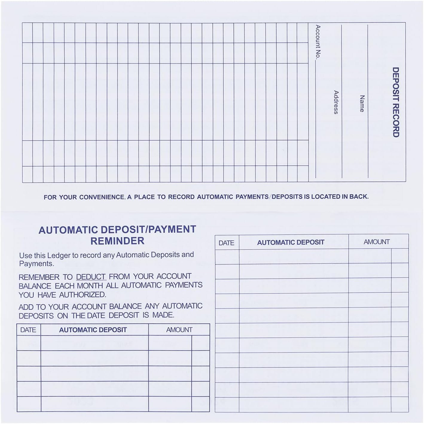 12/20 Checkbook Register,Check Registers for Personal,Blank Ledger Transaction