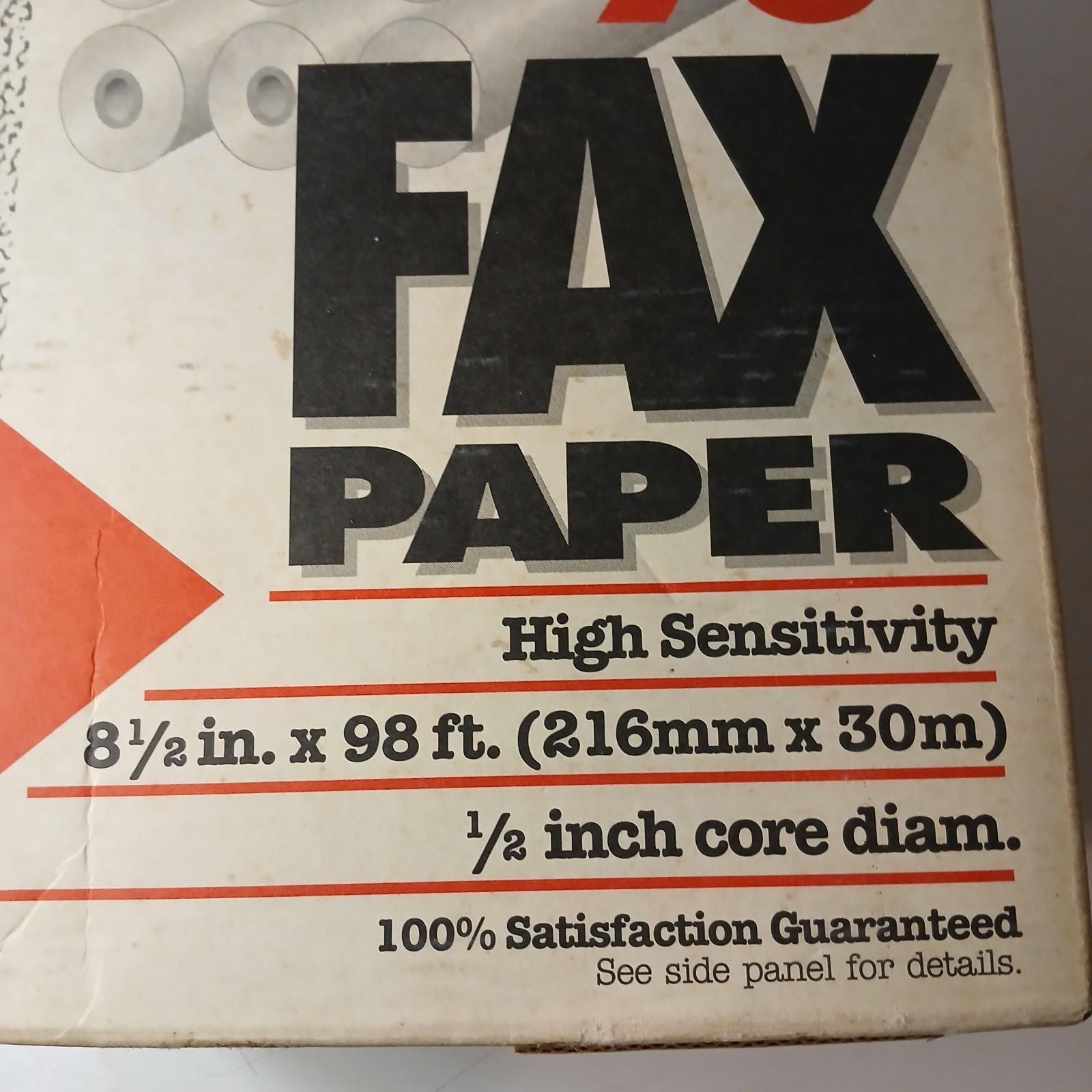 Office Max High Sensitivity Facsimile Fax Paper Roll 8.5″ x 98′