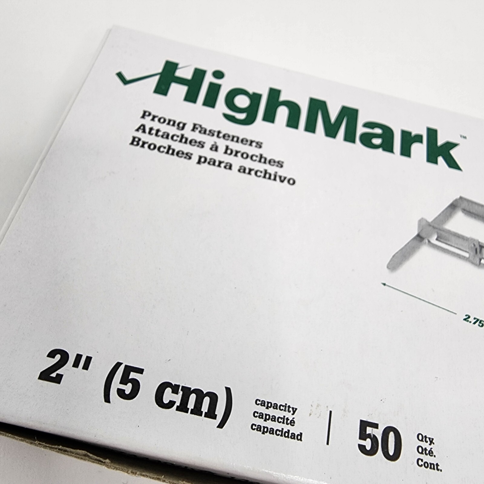 Highmark Prong Fasteners 2 inch Box of 50 Complete Set