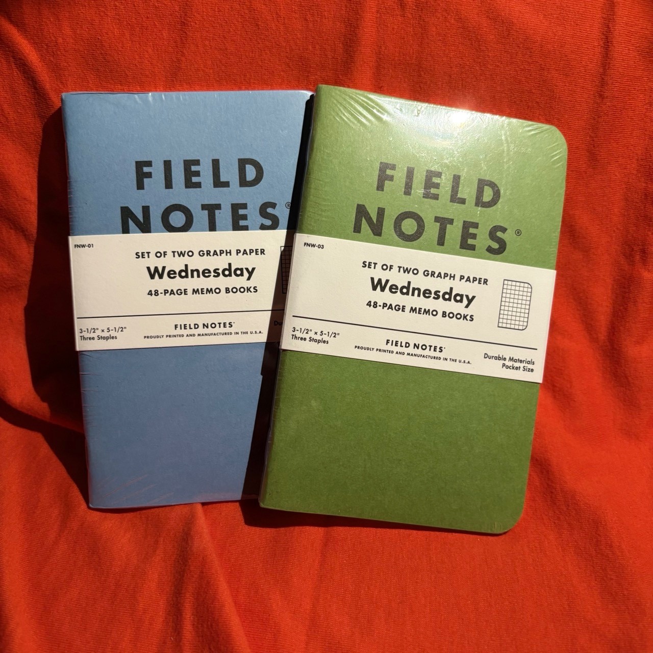 FIELD NOTES: WEDNESDAY Disco Double Pack! Blue & Green SEALED (4 THIN books)
