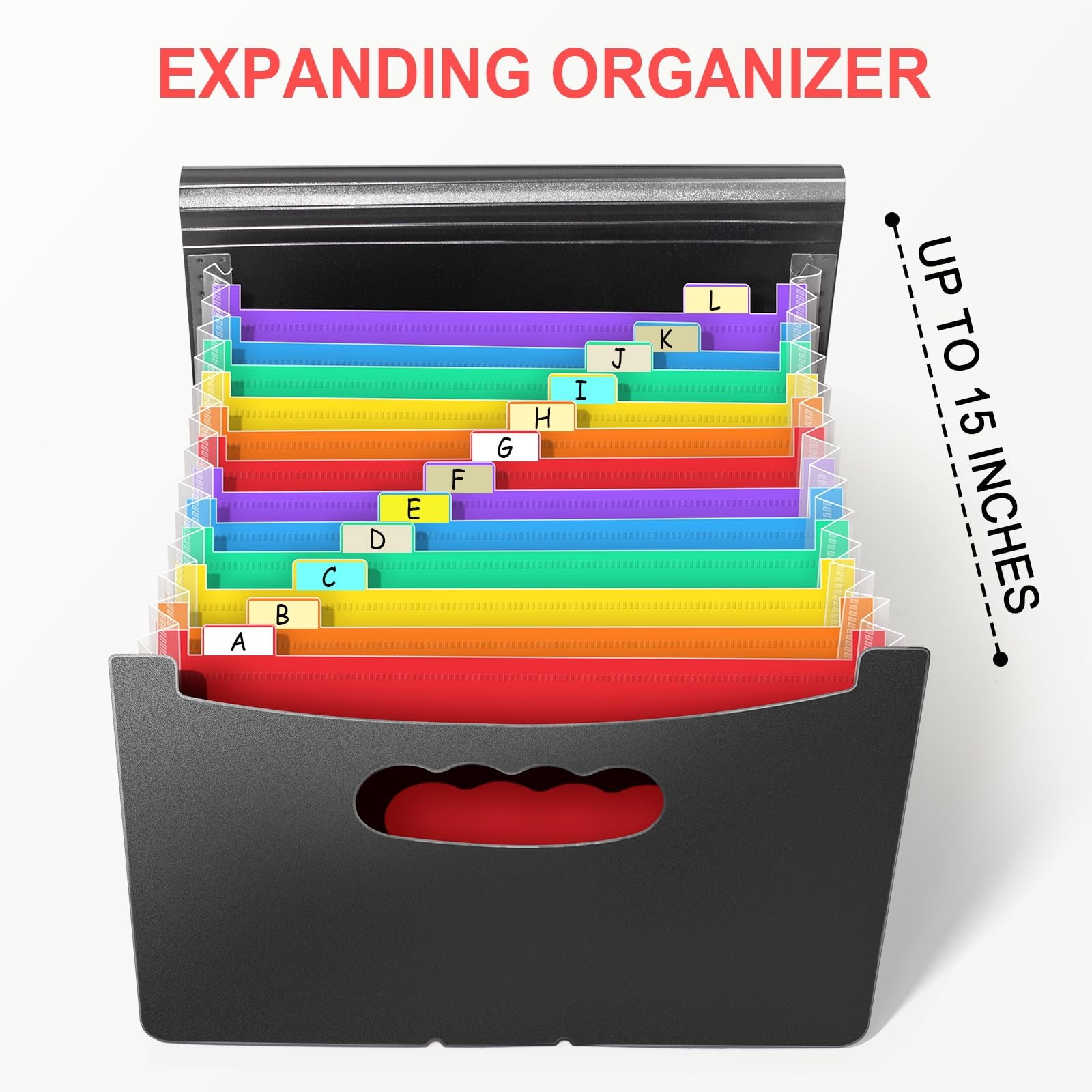Vowcarol Greeting Card Organizer Expanding Rainbow