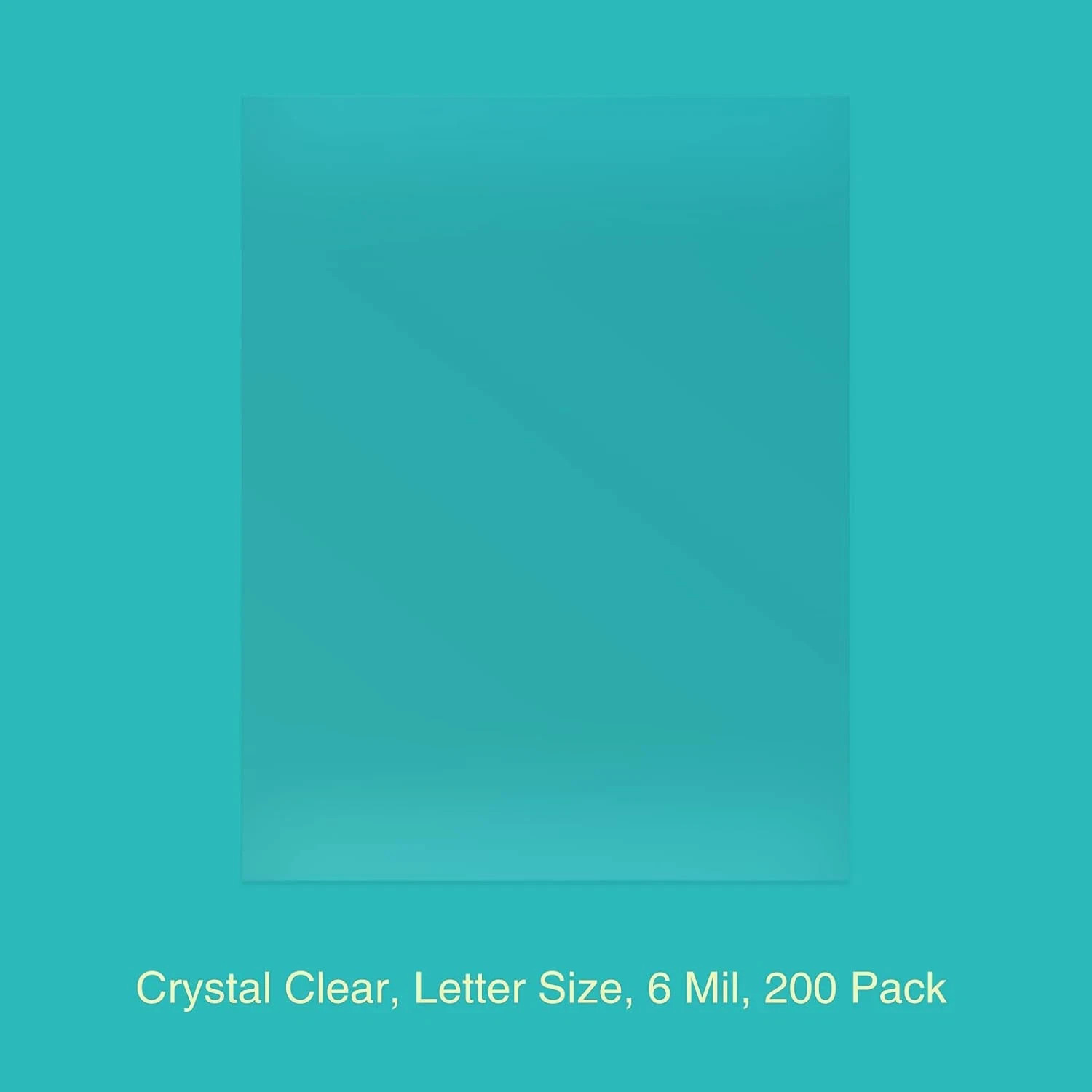 200 Pack 6 Mil PVC Clear Binding Covers, 8.5 X 11 In, Letter Size, Squa