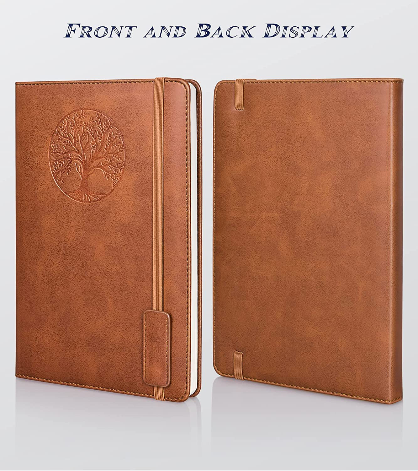 Lined Journal Notebook for Women Men,256 Pages A5 Hardcover Leather Journals for