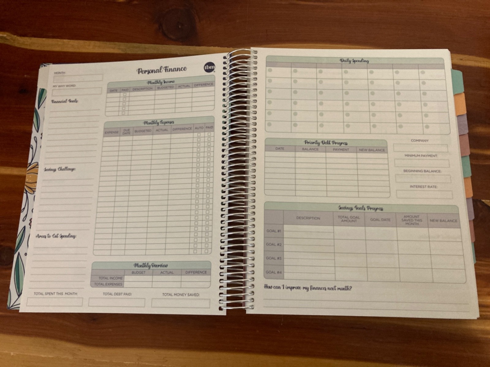 NEW The Budget Mom Live Rich Planner (Full Size) and White Folio