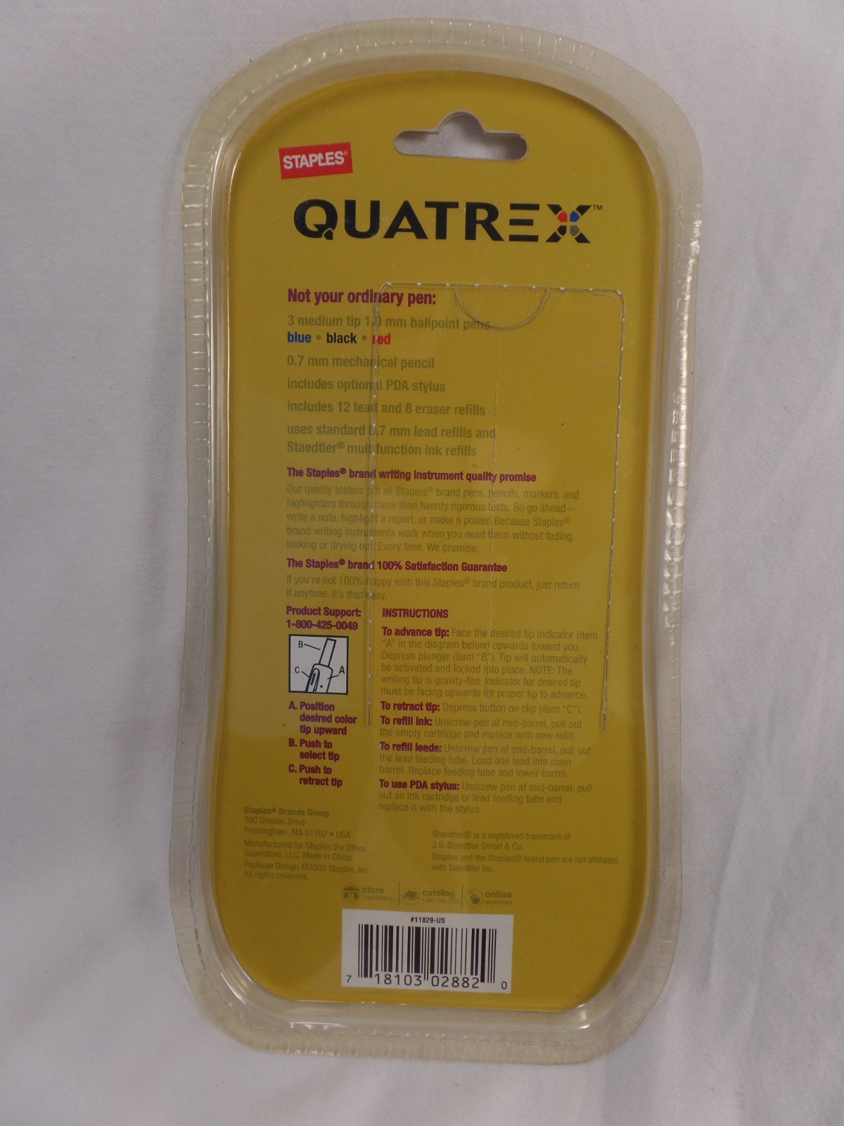 Staples Quatrex 4-in-1 Multifunctional Pen Discontinued New and Sealed