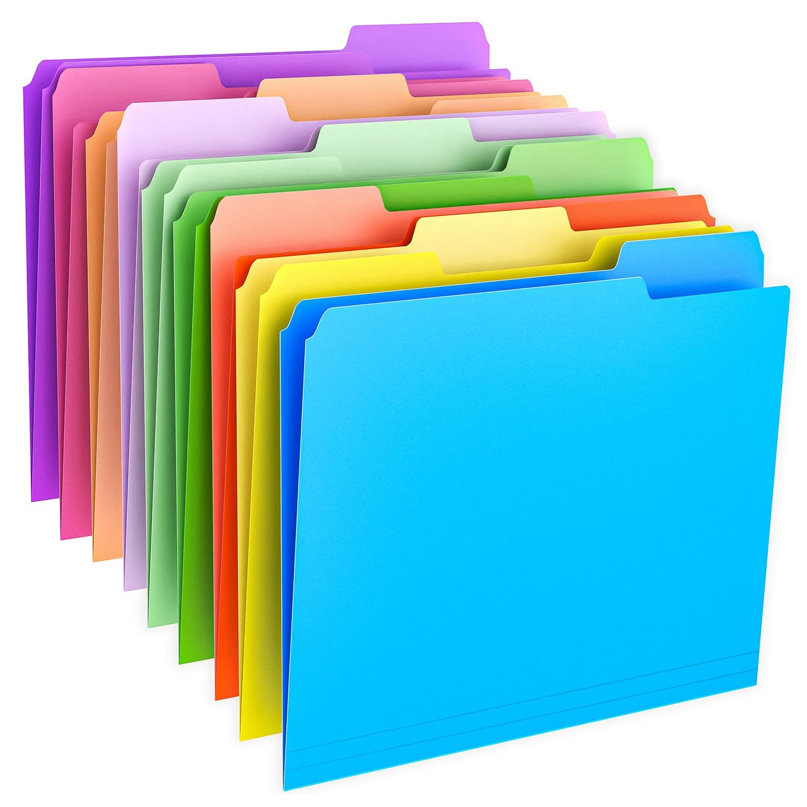 Habgp 9 Pcs File Folders, Manilla Folders 8.5 x 11 x 11 inches, Color
