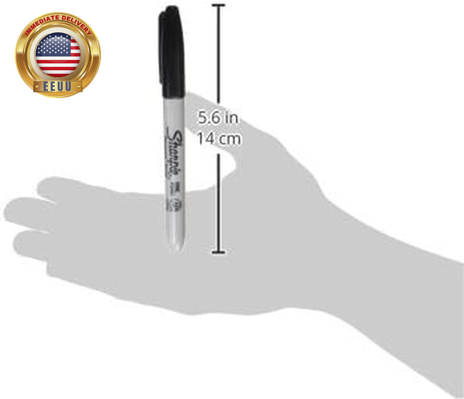 Sharpie Permanent Markers, Fine Tip, Black, 12 Count – Office Supplies, Quick Dr