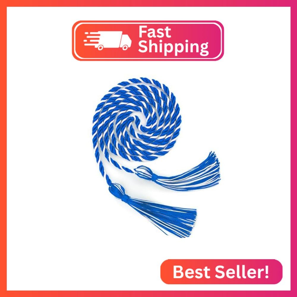 Cords for Graduation 2026 White and Blue Cord for Grad Ropes for Graduation Acce