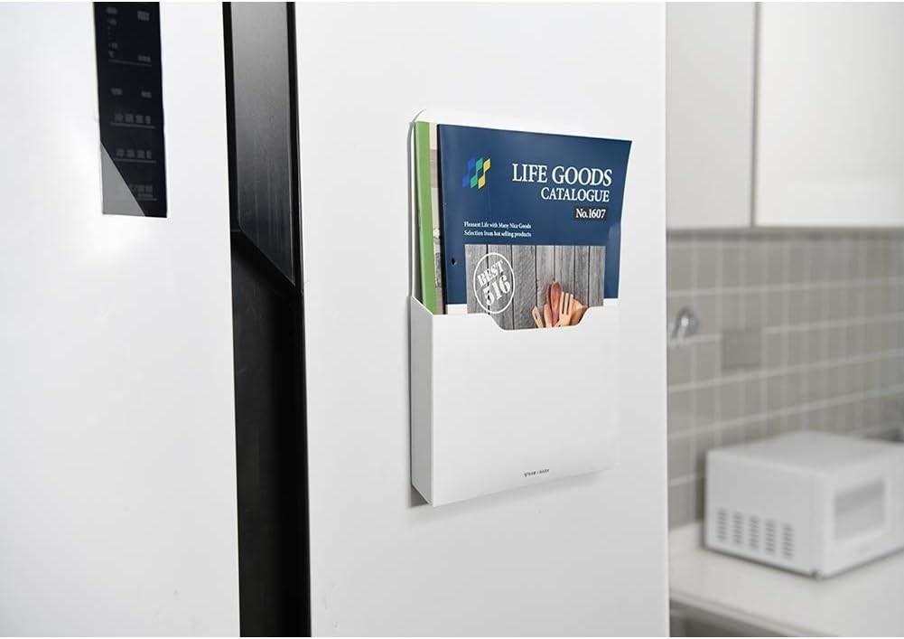 Marbrasse Magnetic File Holder – Magnetic Paper Holder, Pocket Or