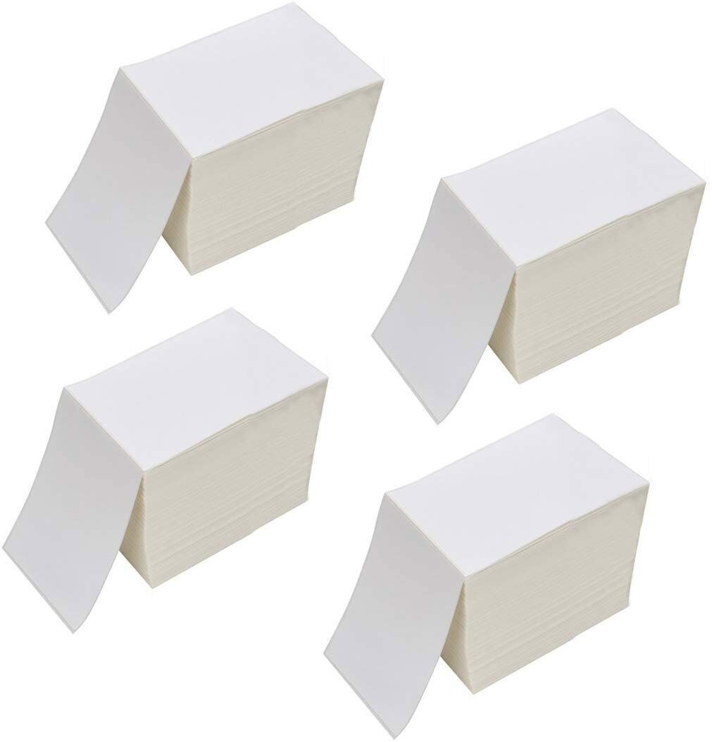 4000 4×6 Fanfold Direct Thermal Shipping Labels 4 Stacks for Zebra Eltron 2844
