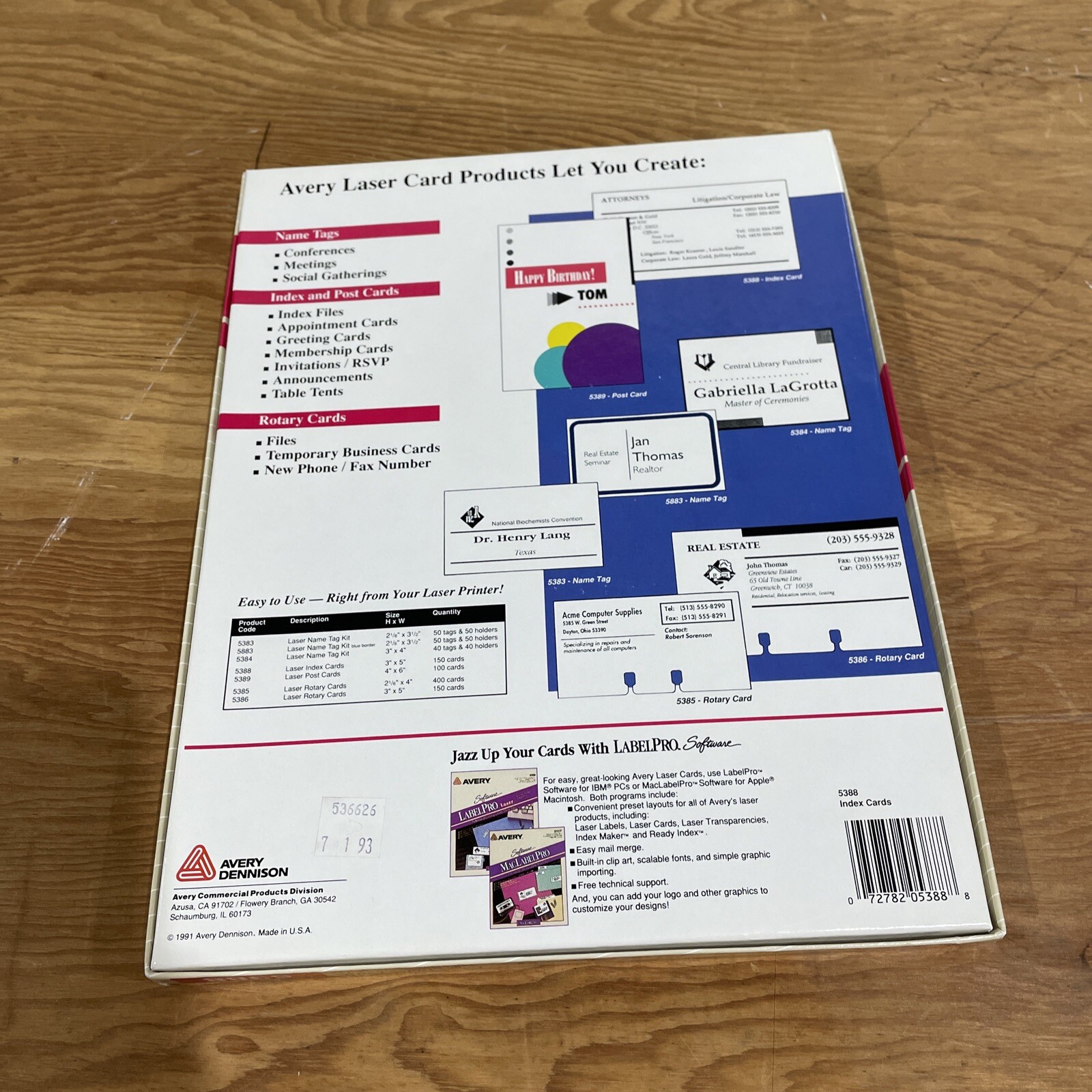 Avery White Index Cards For Laser Inkjet Printer 150- 3 x 5 Perforated 5388 New