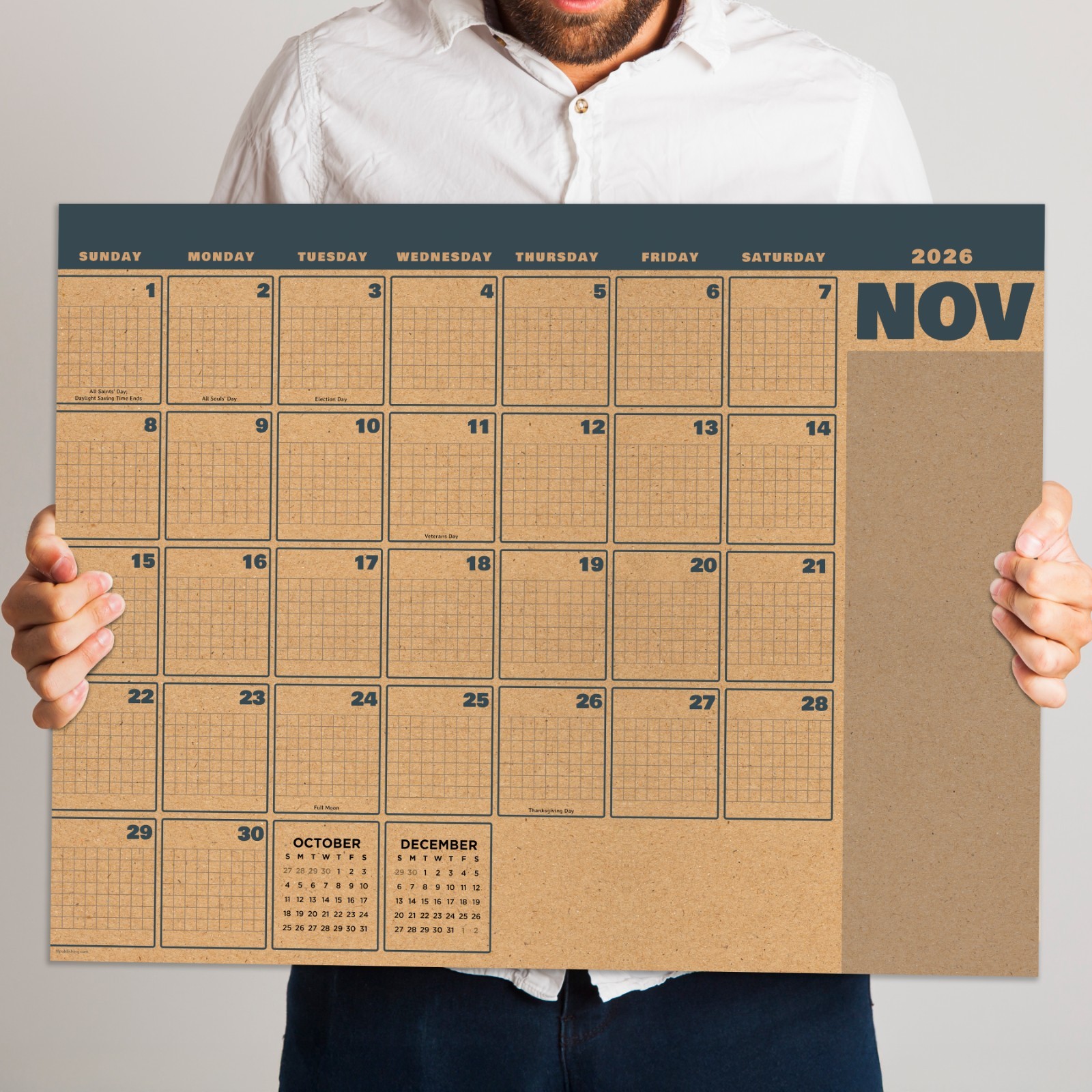 July 2026 – June 2027 Trail + Timber Large Desk Pad Monthly Blotter Calendar