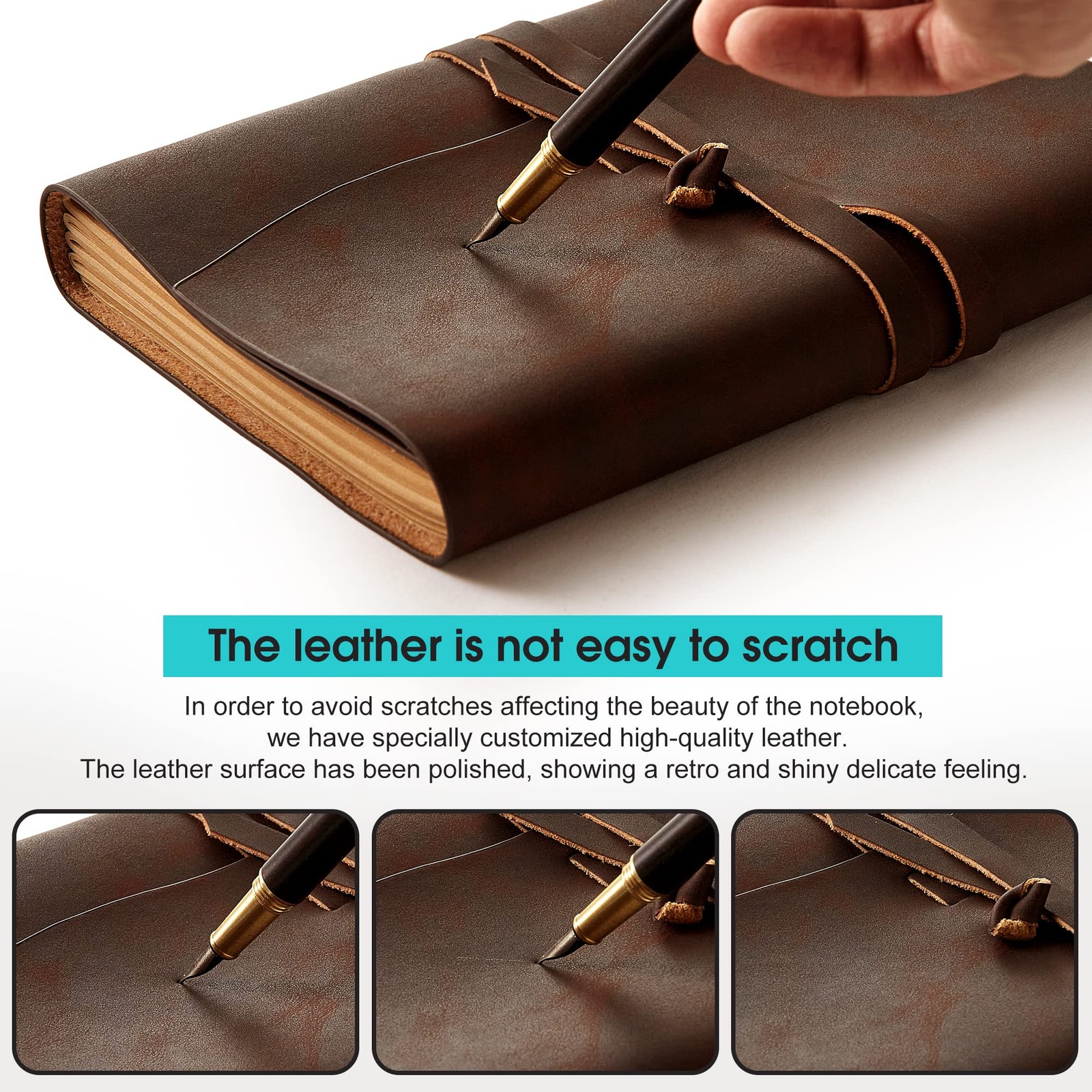 Leather Journal for Women A5 Notebook 6×8.1 Inch, Genuine Leather Diary for …