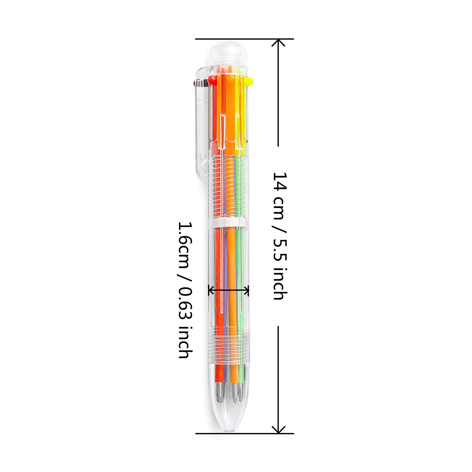 Hutou 4 Pack 0.5mm 6-in-1 Multicolor 1 Count (Pack of 4),