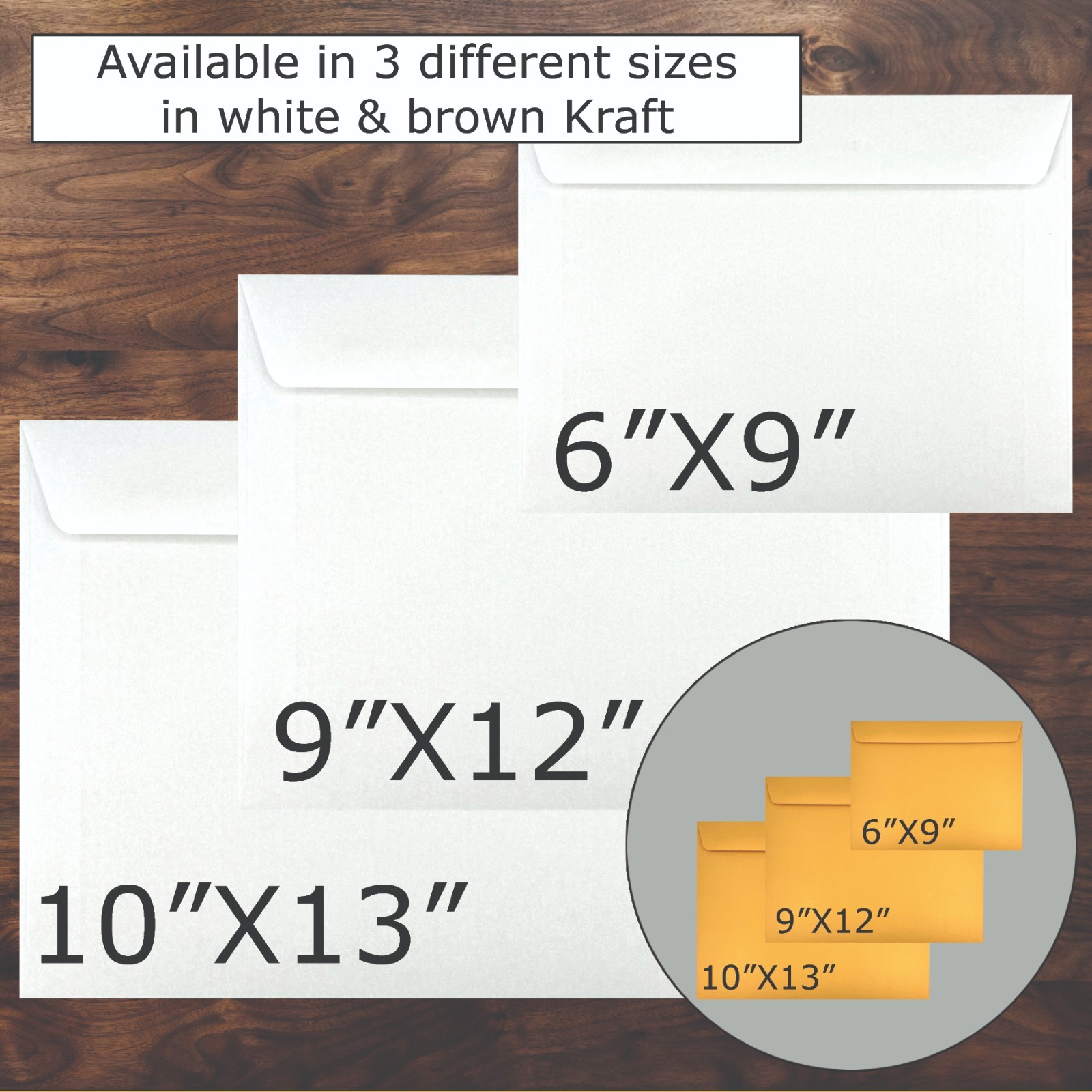 Cashier Depot 9″ x 12″ Booklet Envelopes, Sturdy 28lb. White, Gum Flap, 500/Box