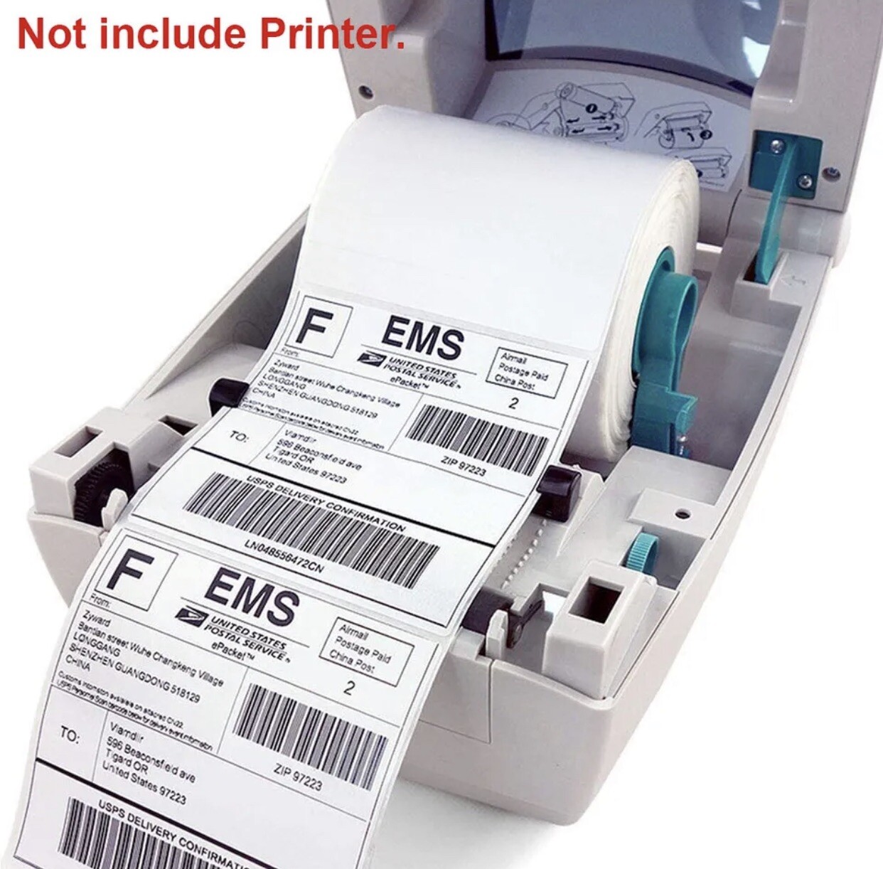 4 Rolls 4×6 Direct Thermal Shipping Labels – 250 Per Roll – 1000 Labels USPS UPS