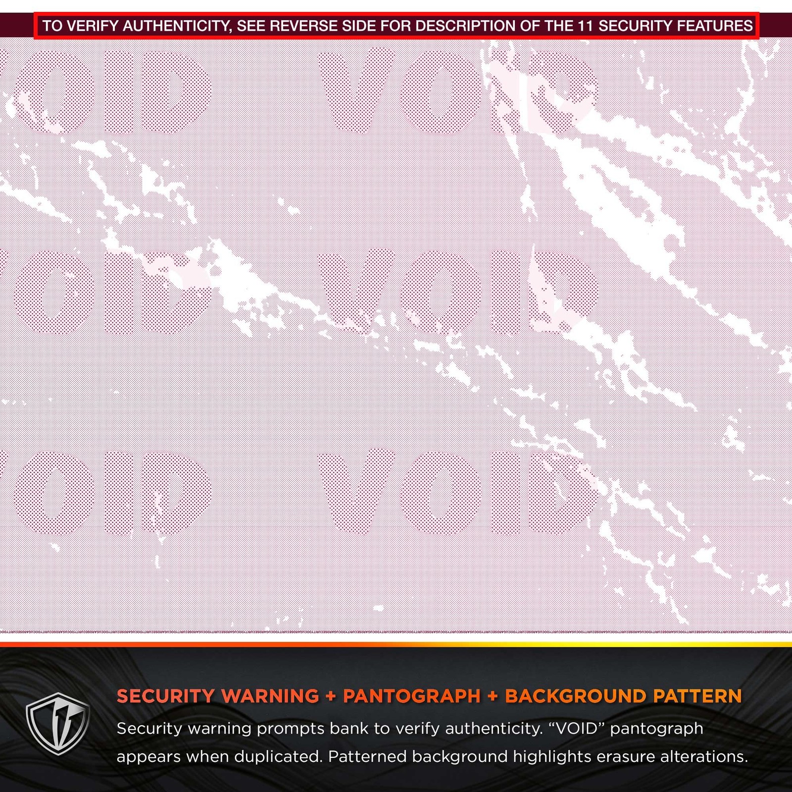 Standard Burgundy Marble Top High Security Check Paper – Laser/Inkjet Printer…