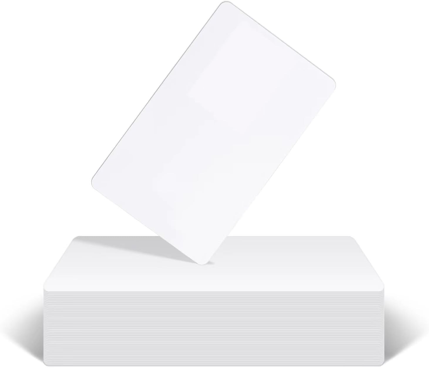 100 Pack – Premium Blank PVC Cards – CR80 30 Mil Graphic Quality White Plast…