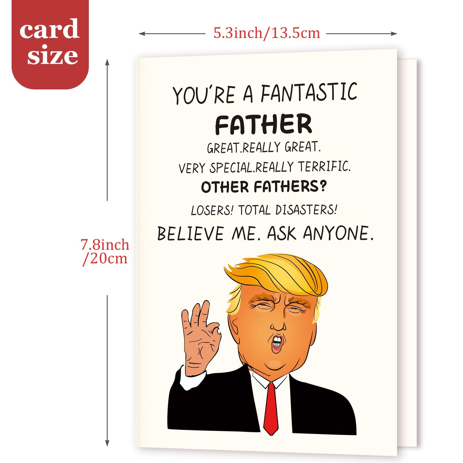 Funny Fathers Day Card Gifts Trump Humorous Joke Greeting Card For Dad