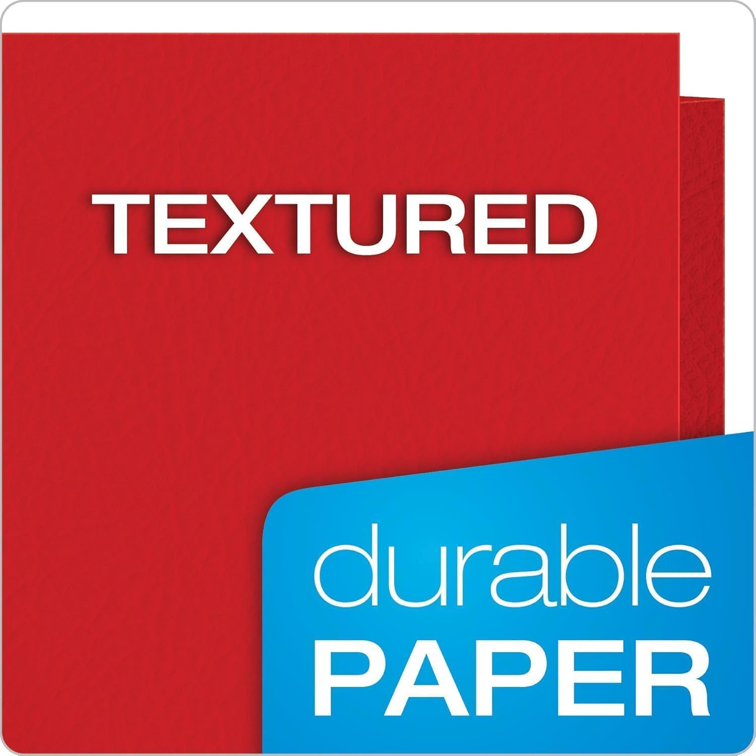 Two Pocket Folders, Textured Paper, Assorted Colors (Blue, Red, Yellow, Orange,