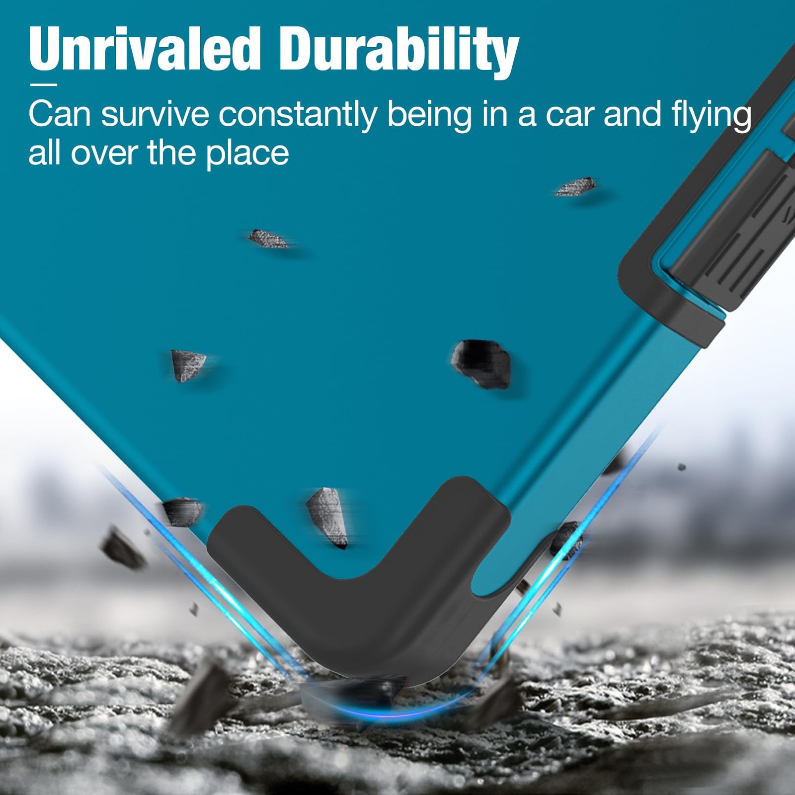 Sooez Toughest Clipboard with Storage, Internal Pen Pouch Included, Grey Blue