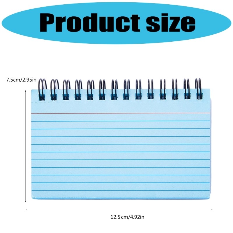 Twin Coil Binding Notebook 50 Sheets Lined 4.9×2.9Inch for Note Taking Writing