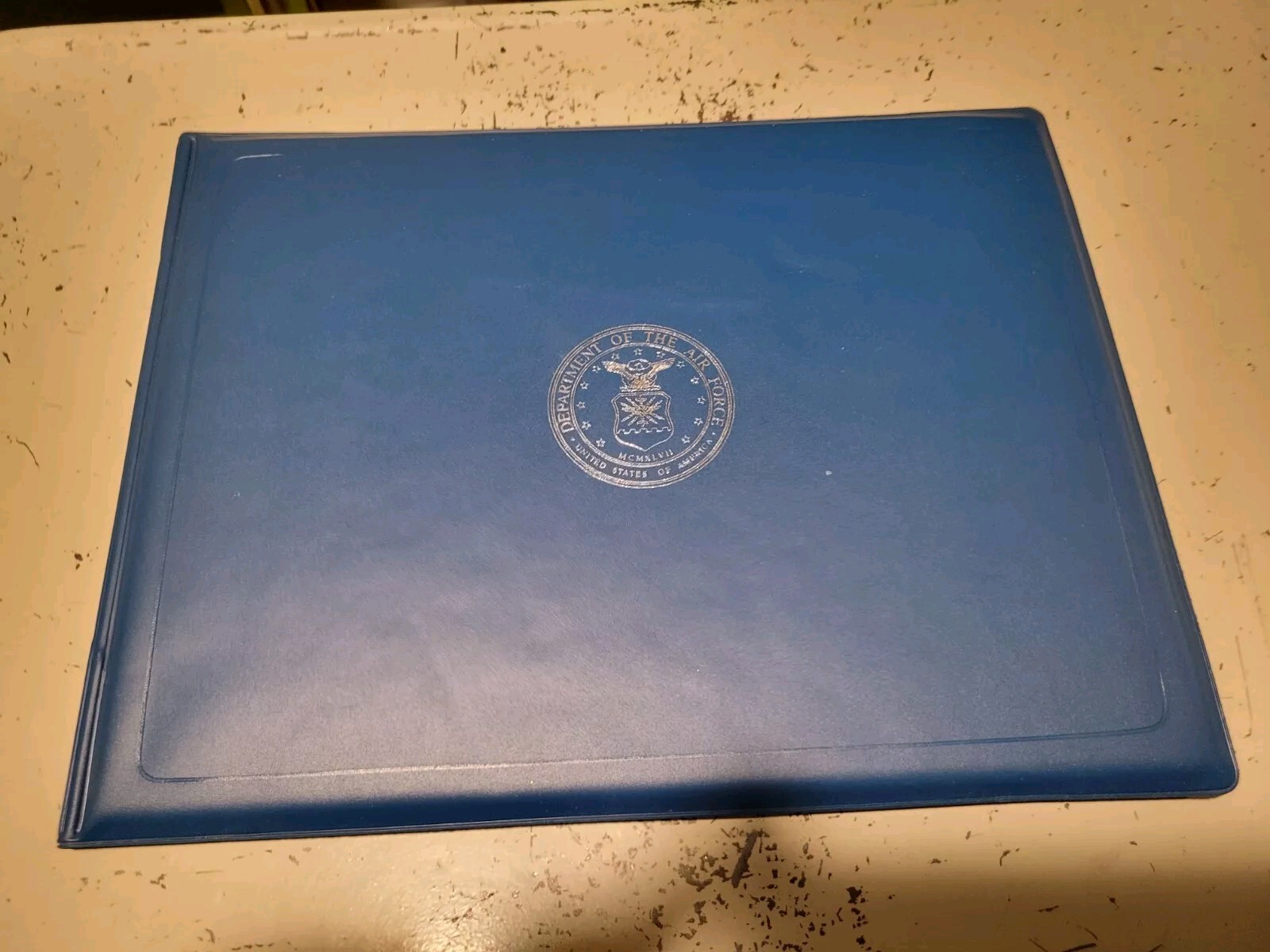 Blue Department of the United States Air Force Diploma Certificate Holder