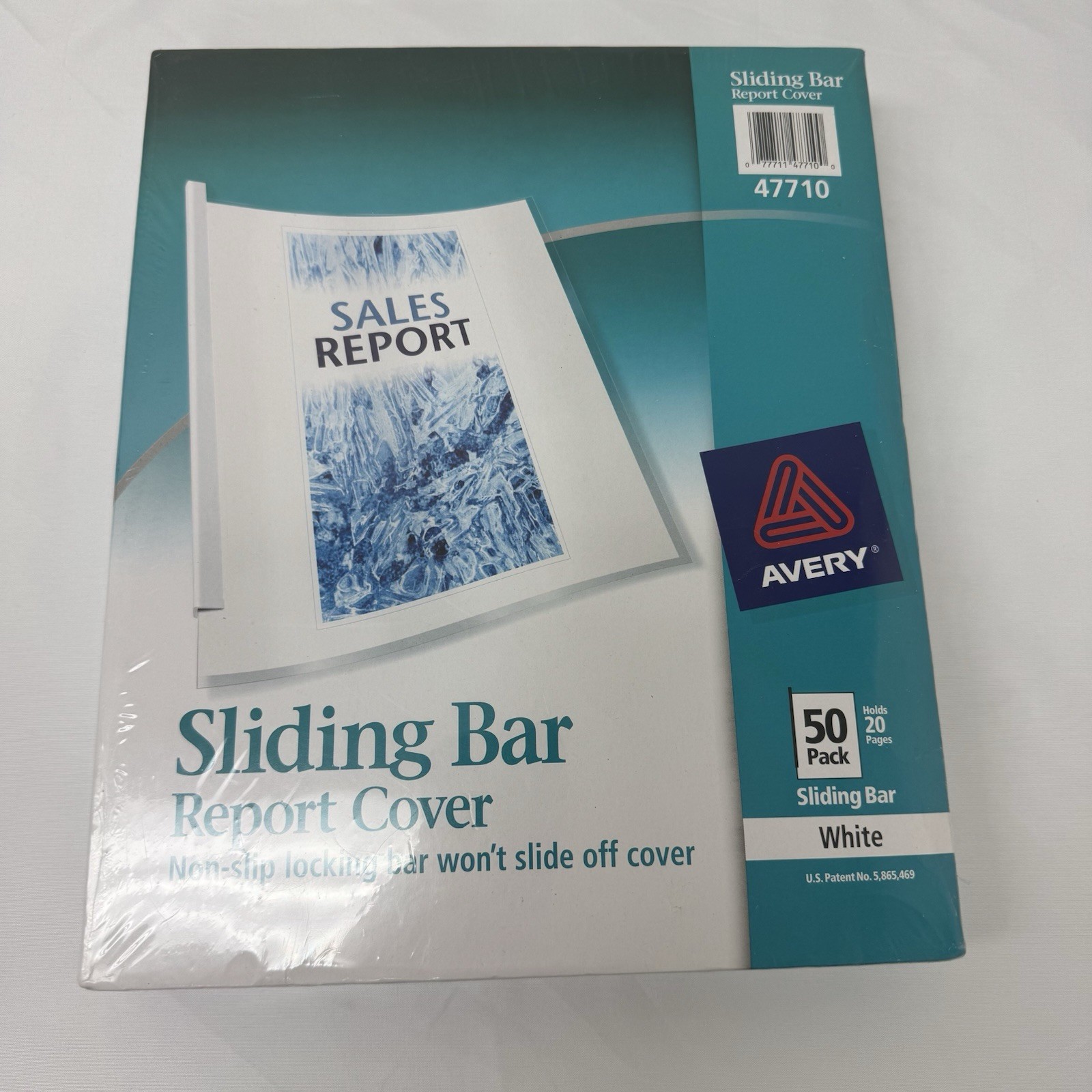 Avery 47710 White Durable Non Slip Clear Sliding Bar Report Cover 50 Pack 2004