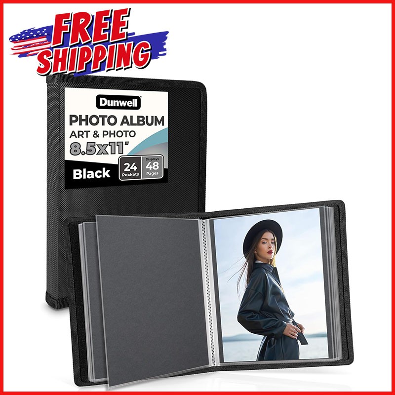 ART PORTFOLIO BINDER FOLDER Artwork Picture Storage Album Sleeves Case 48 Pages