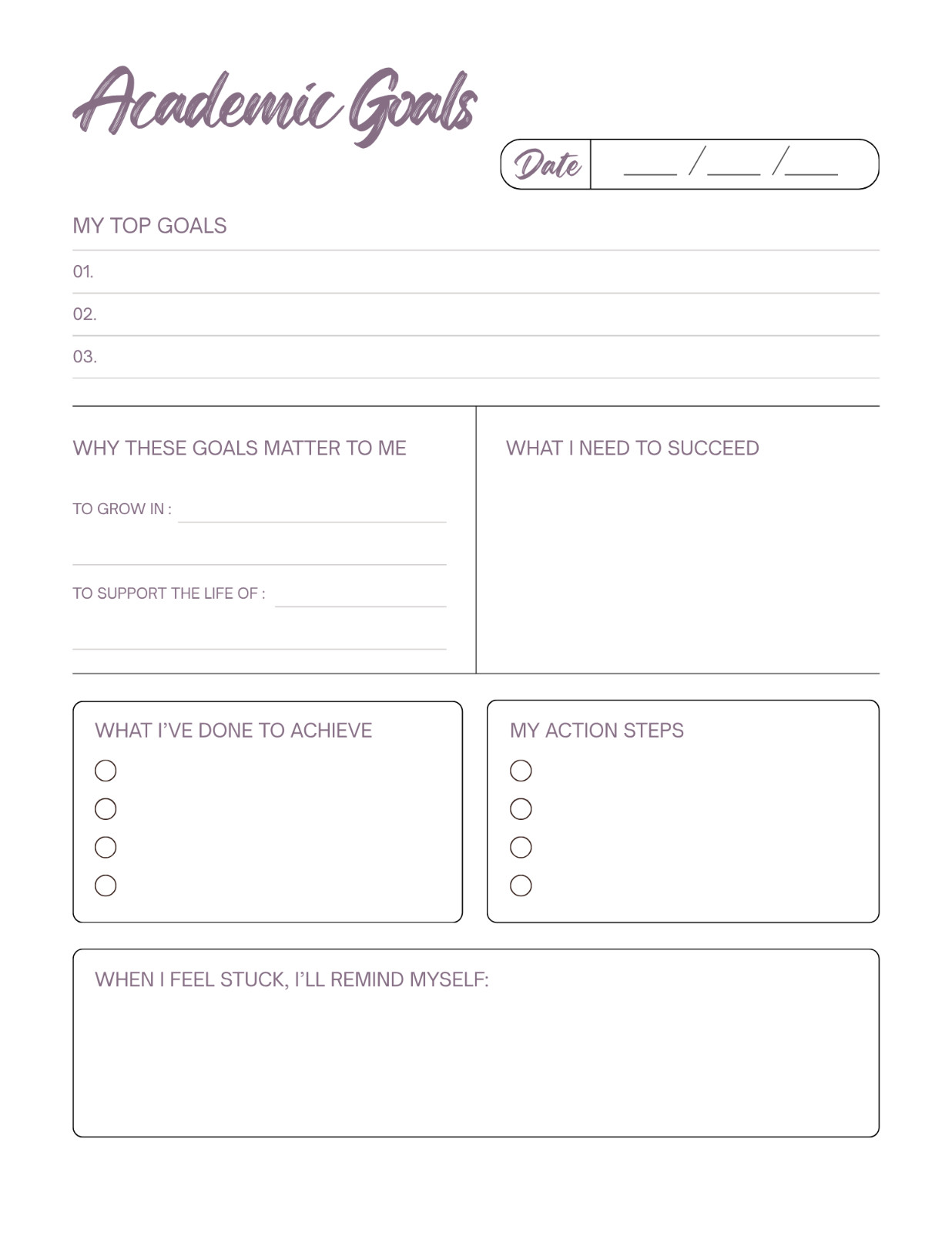 Digital Student Planner PDF | Study, Exam Tracker & Productivity Organizer