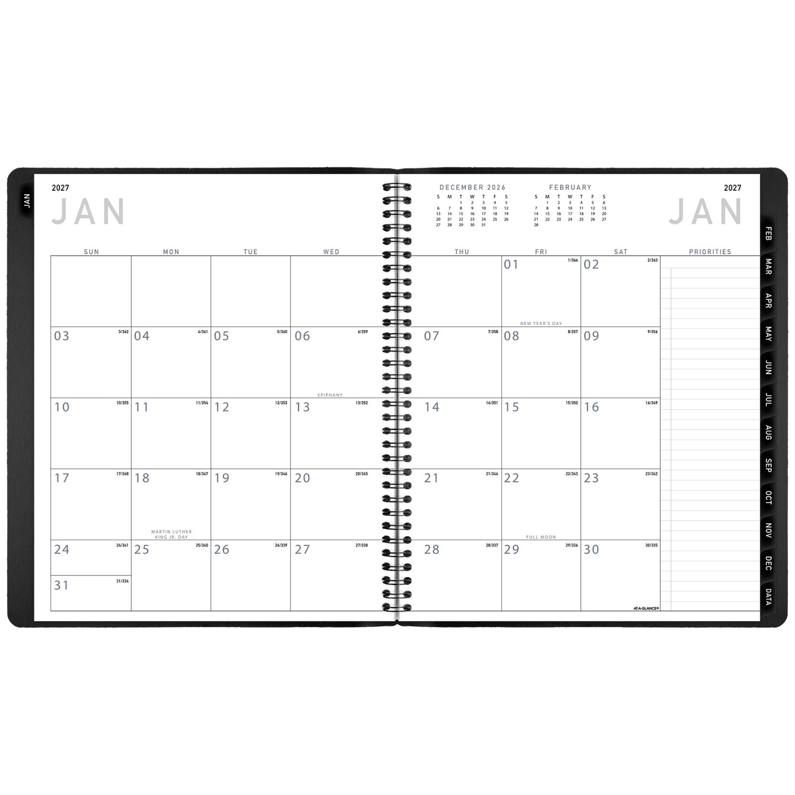 2026 At-A-Glance 70-260X-05 Monthly Planner, 9 x 11″, Black Cover