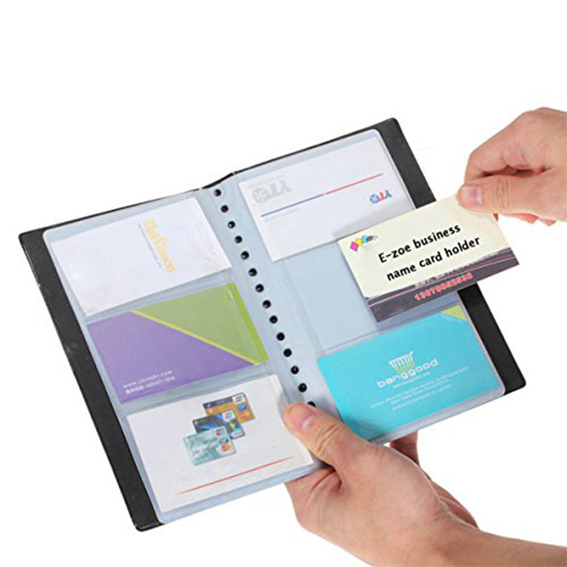 Office 120 Cards Business Name ID Credit Card Holder Book Case Keeper Organizer