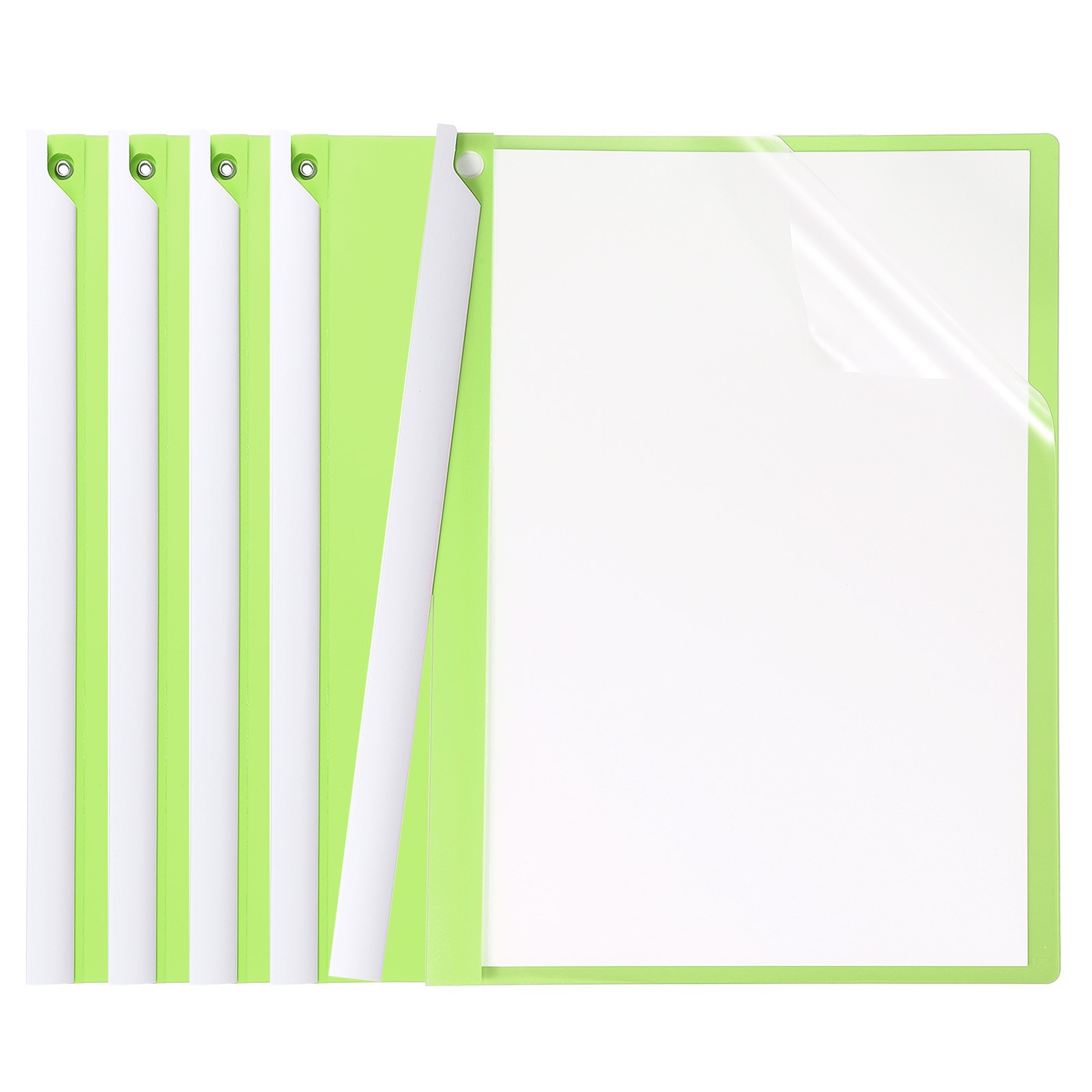 5 Pcs Report Folder Cover with Swing Clip, Green