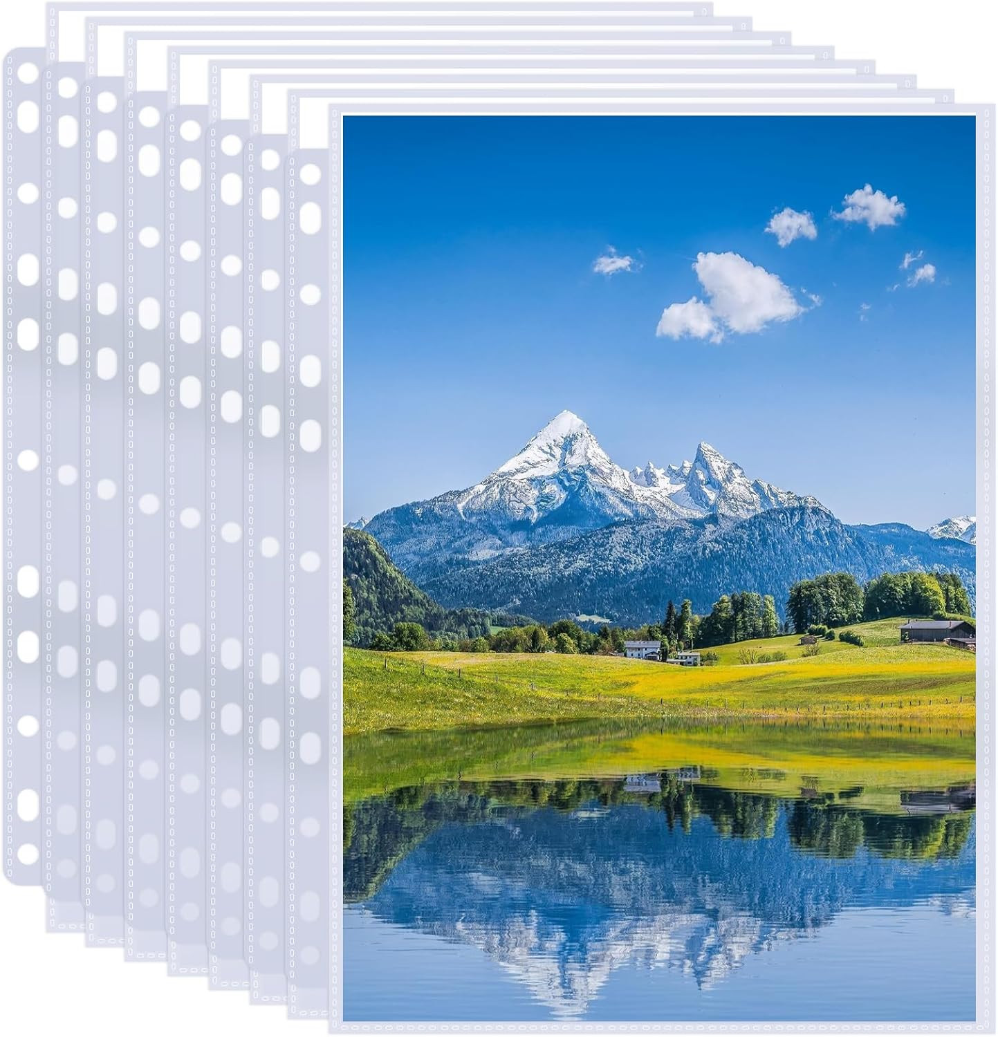 50 Pack 8X10 Photo Sleeves for 3 Ring Binder – Holds 100 Photos, Archival Safe,