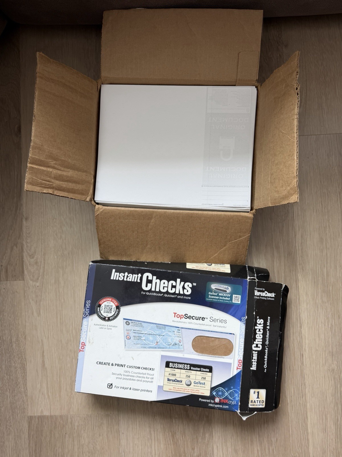 Lot of 2 VersaCheck Instant Checks TopSecure Series Open Box QuickBooks