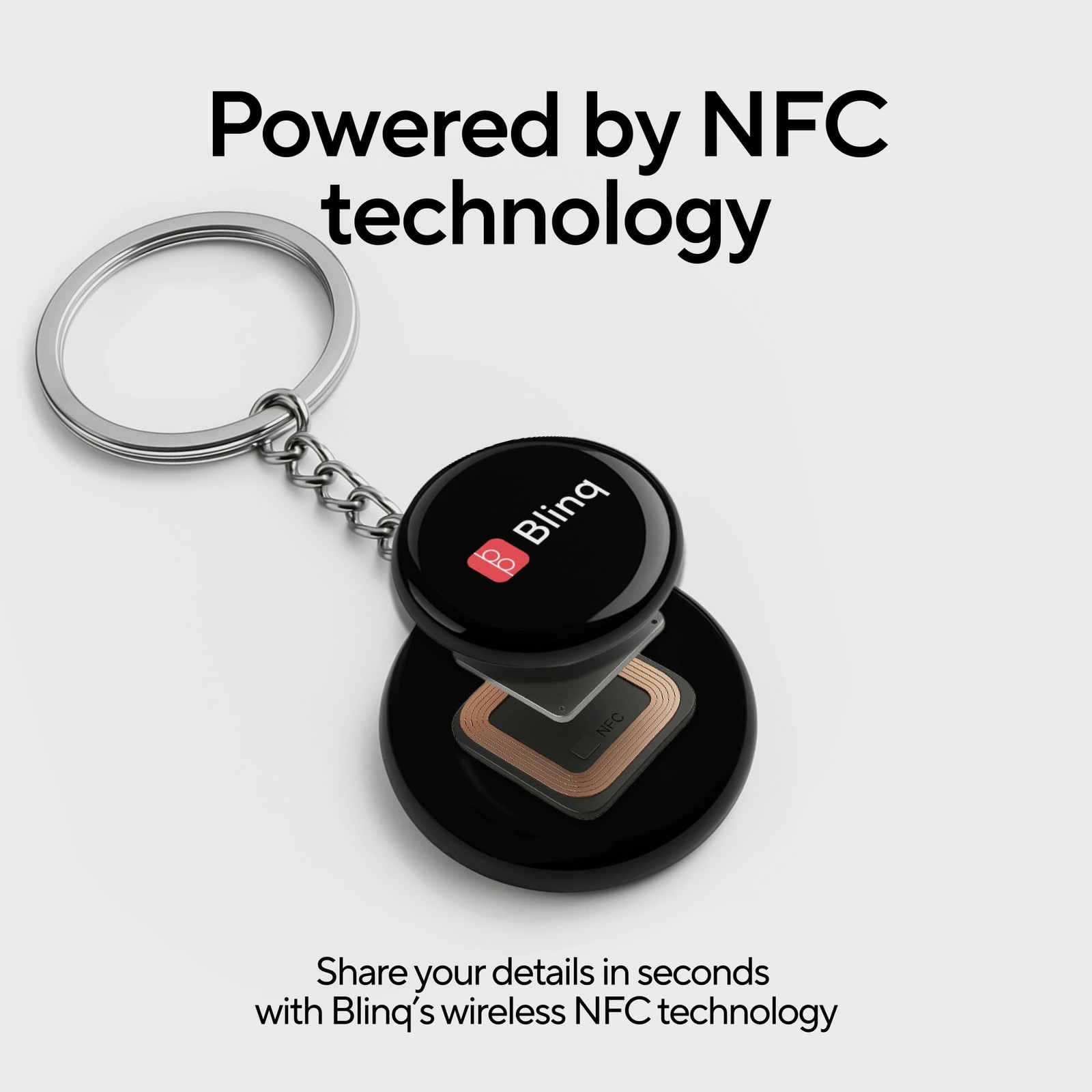 NFC Keychain – Digital Business Card – Instant Share via Tap – Compatible wit…