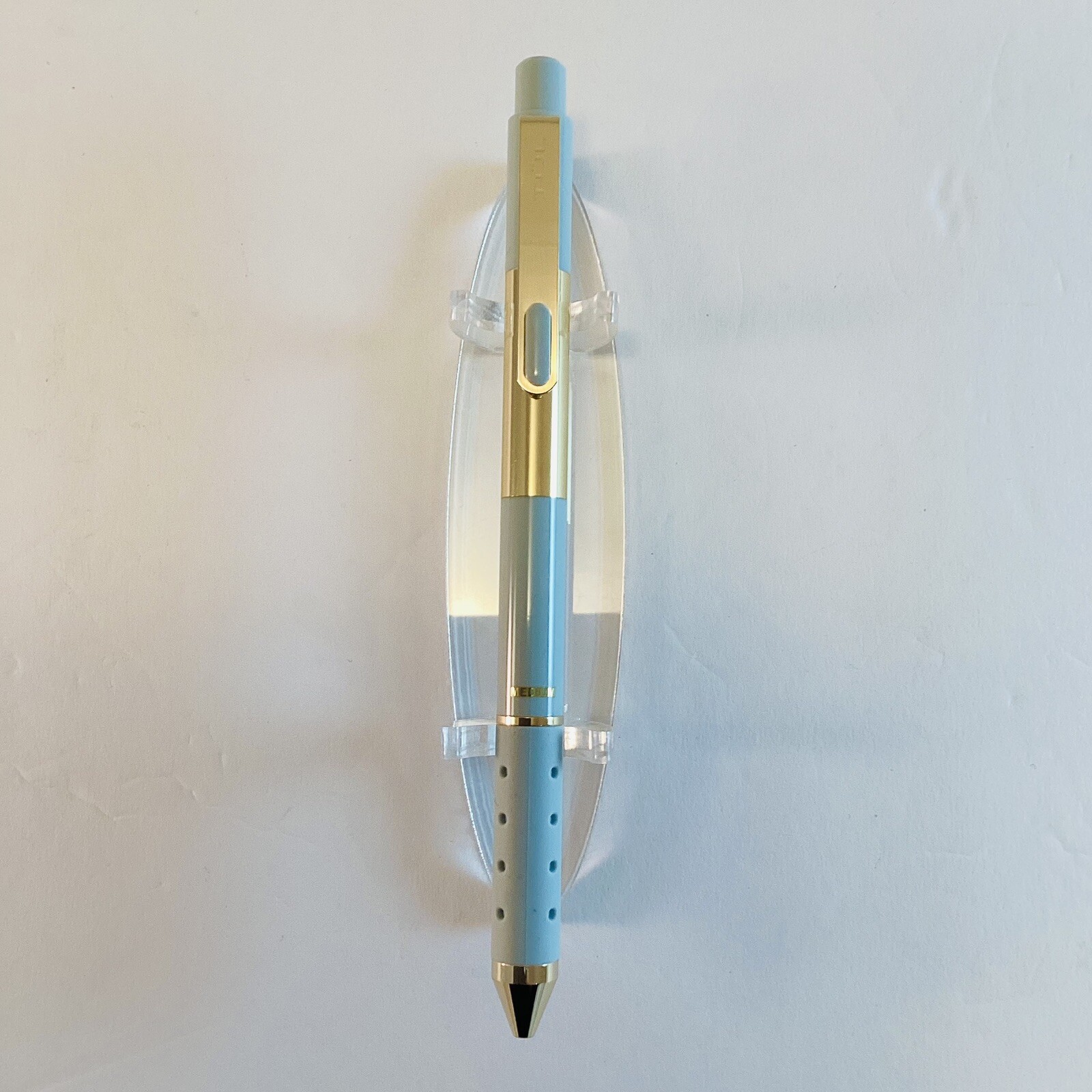 NEW TUL Pen Gel Metallic Ink SKY BLUE Limited Edition Blue Gold Barrel Med 0.8