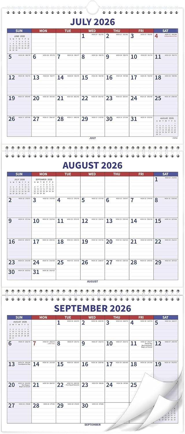 Unicor 2026 Fed Wall Calendar, Qty=2, Individual, Single, Displays 3