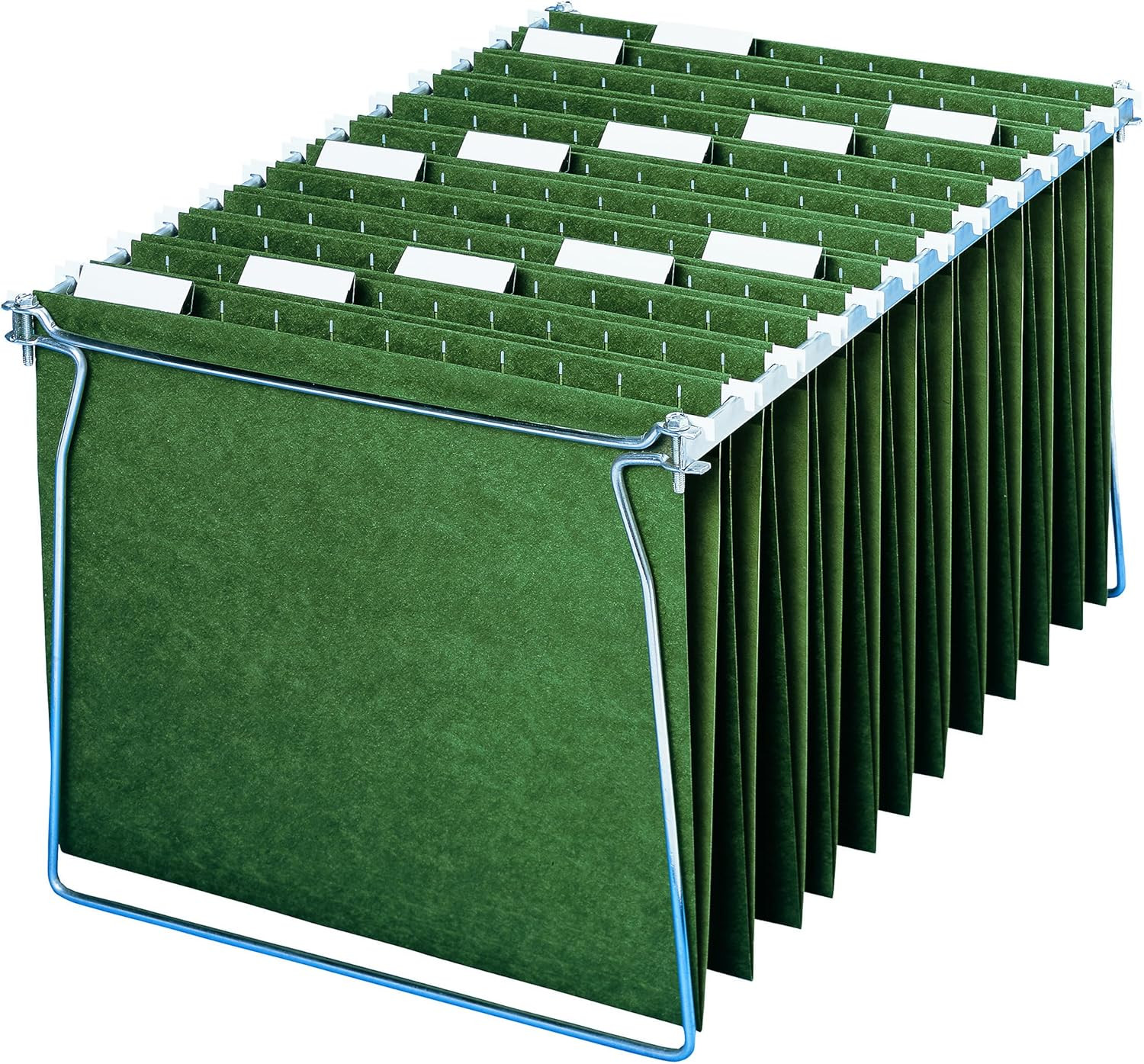 Hanging File Folder, 1/5-Cut Adjustable Tab, Letter Size, Standard Green, Hangin