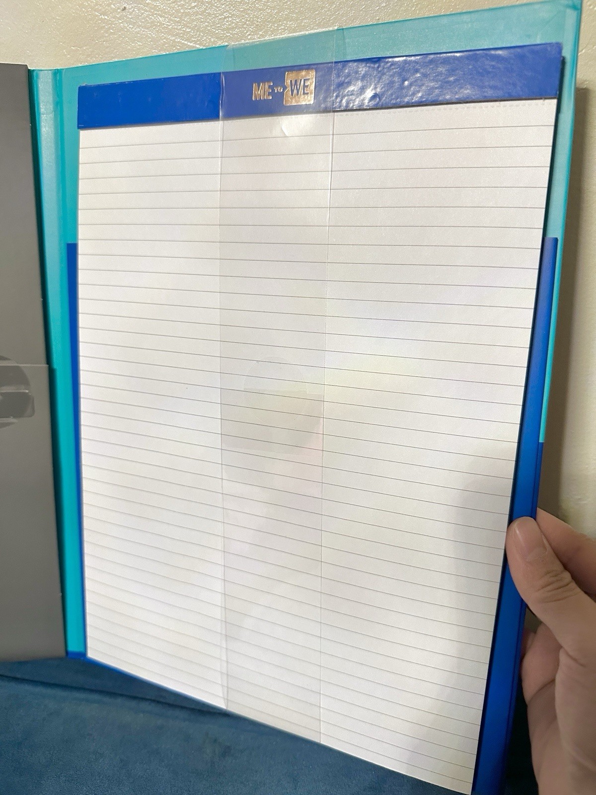 Clipboard Portfolio Blue Green Padfolio And Ballpoint Pen 1.0MM Black Me To We
