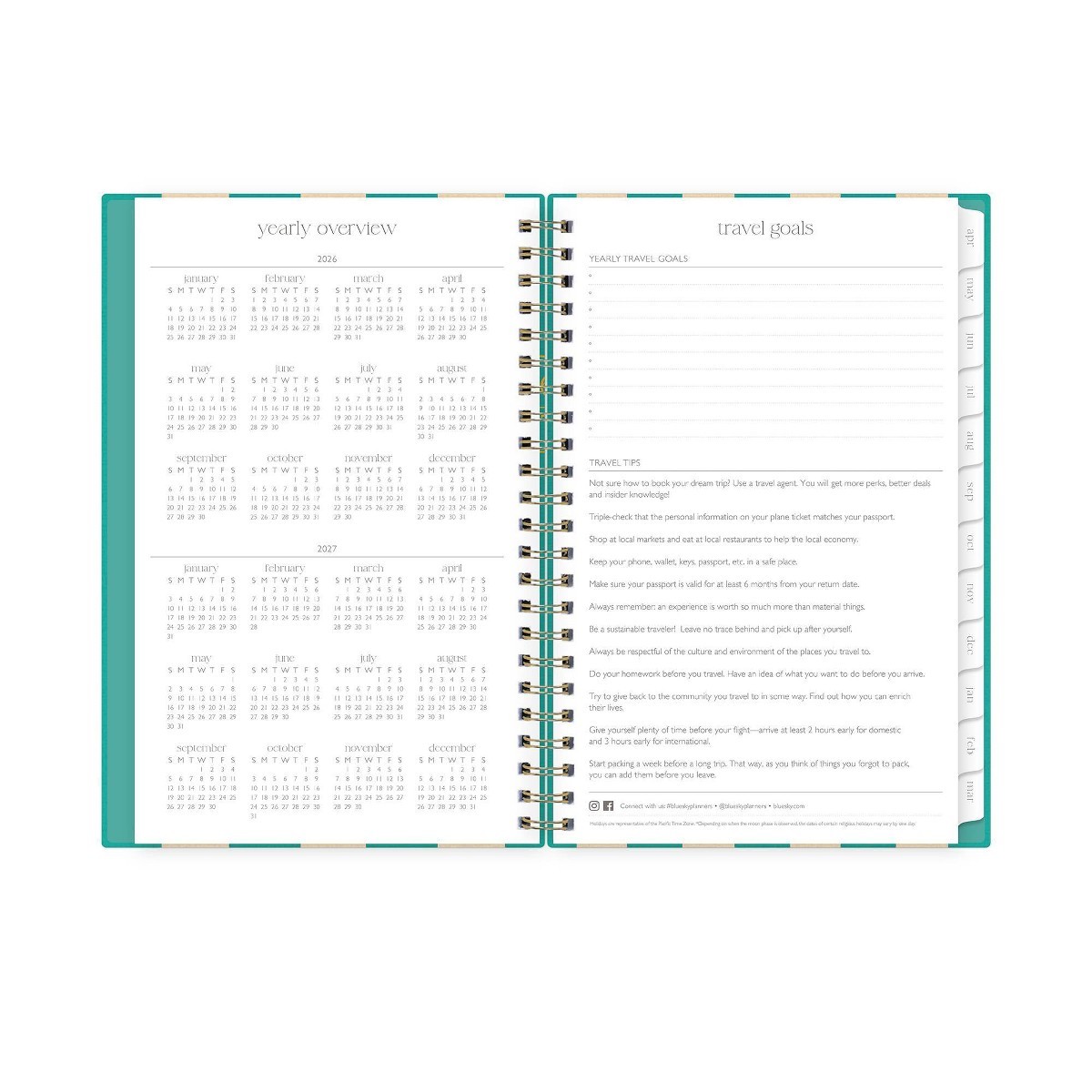 Rhi James for Blue Sky Weekly/Monthly Planner 15 Month Wirebound 5″x8″