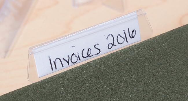 Clear Hanging Folder Tabs, and Inserts 3-1/2″ x 5/8″, 50/Pack (3 1/2″)