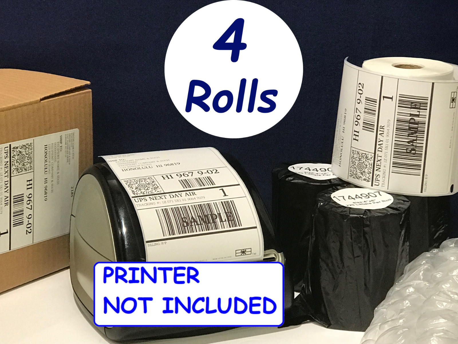 DYMO 4XL Labels Direct Thermal Shipping Labels 4 Rolls 4″x6″ 1744907 compatible