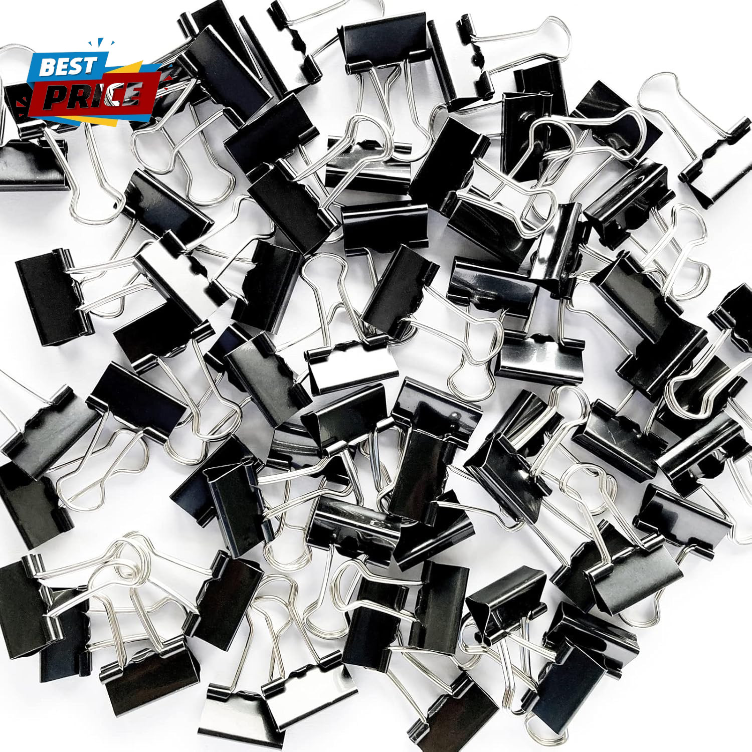96 Pack (19Mm) Mini Binder Clips 3/4-Inch Small Black Paper Clamps for Office
