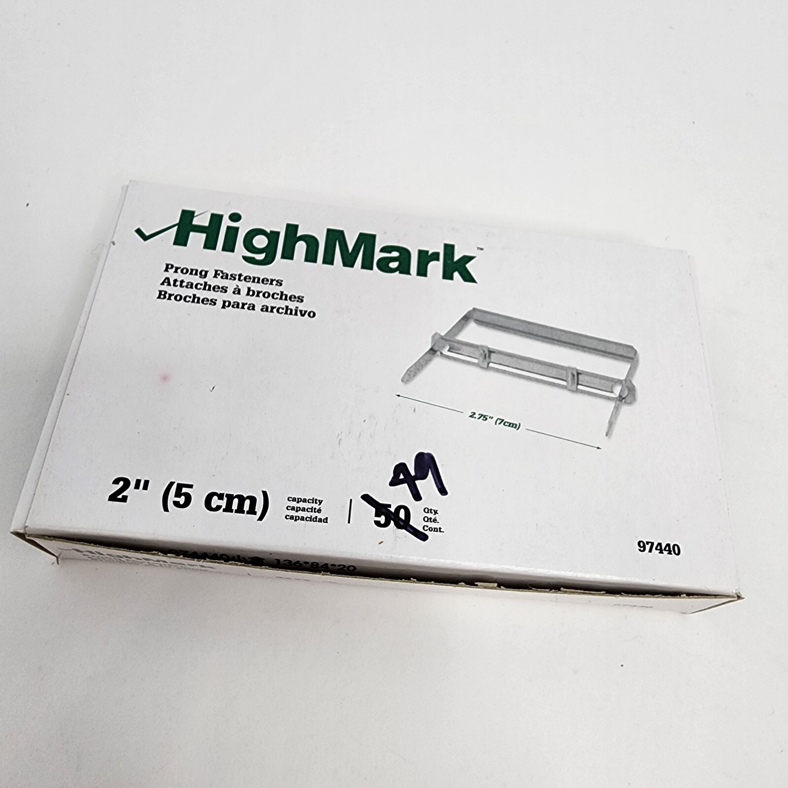 Highmark Prong Fasteners 2 inch Box of 49 Piece Set